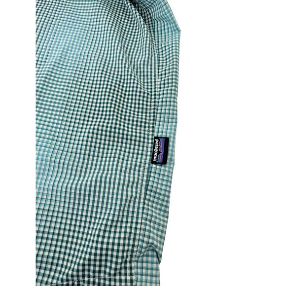 Patagonia Green Plaid Short Sleeve Button Up Shirt Pocket Collared Men's XL - Picture 6 of 7